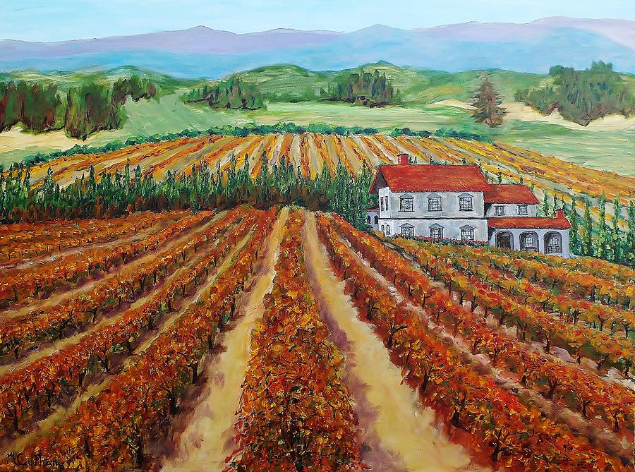 Napa Valley Autumn Painting by Mike Caitham | Fine Art America