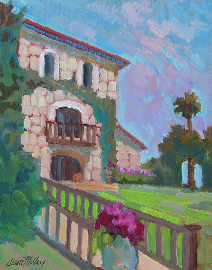 Napa Painting - Napa Valley Winery by Diane McClary
