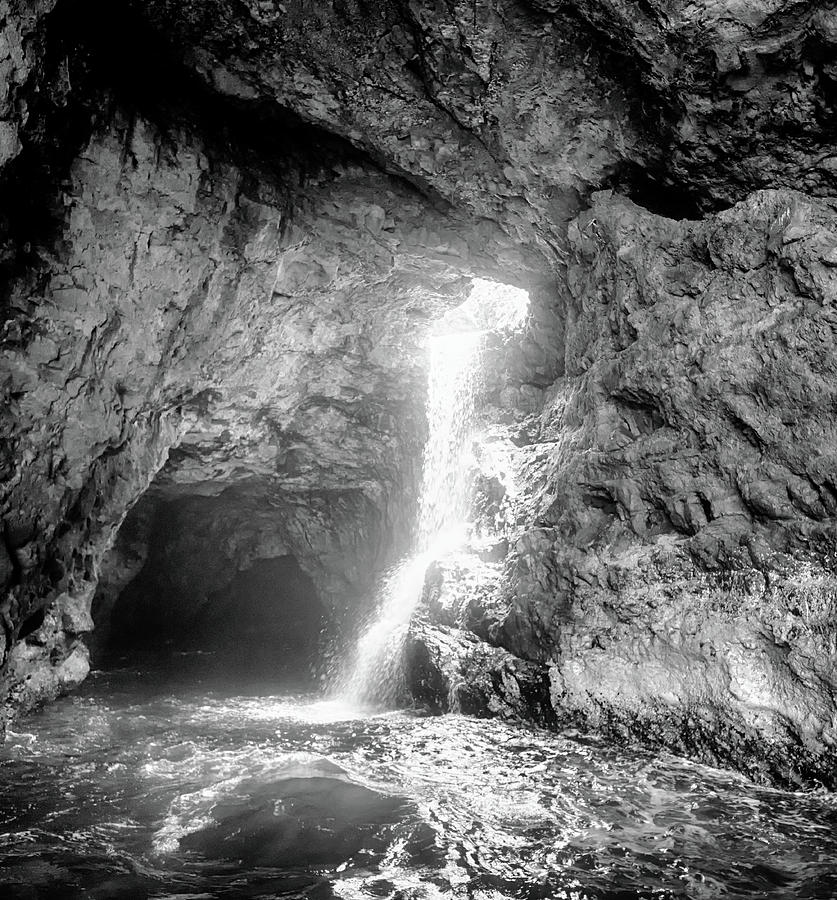 Napali Cave Falls Photograph by Jason Wolters