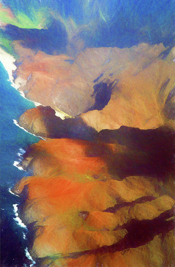 Napali Coastline Abstract Photograph by Mary Bedy