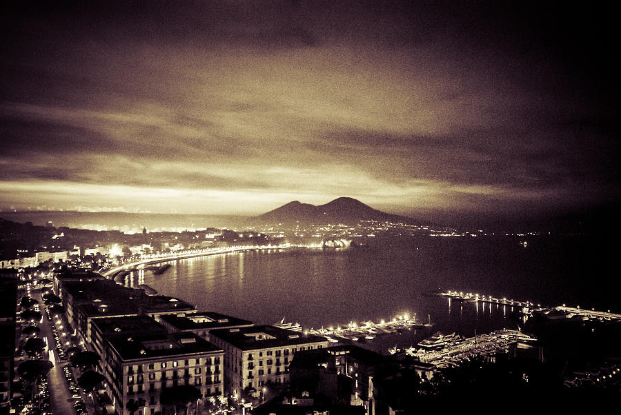 Naples at Night Photograph by Tito Slack