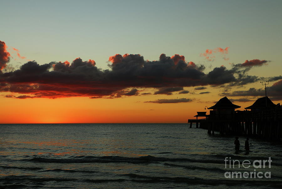 Naples Historic Pier Sunset Photograph by Christiane Schulze Art And Photography