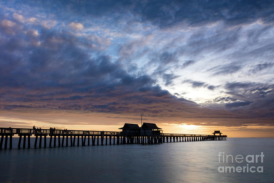 Sunset Photograph - Naples Pier at Sunset II by Brian Jannsen