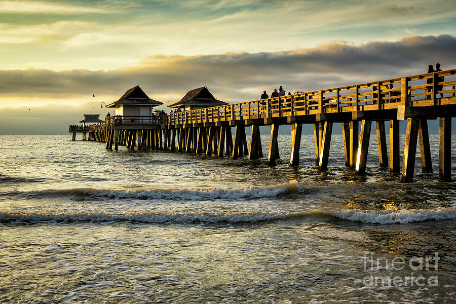 Naples Pier Sunset 1 Photograph by Timothy Hacker
