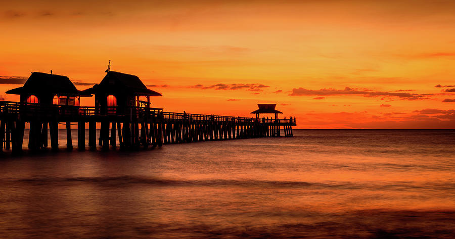 Sunset Photograph - Naples Pier Sunset by Gareth Burge Photography