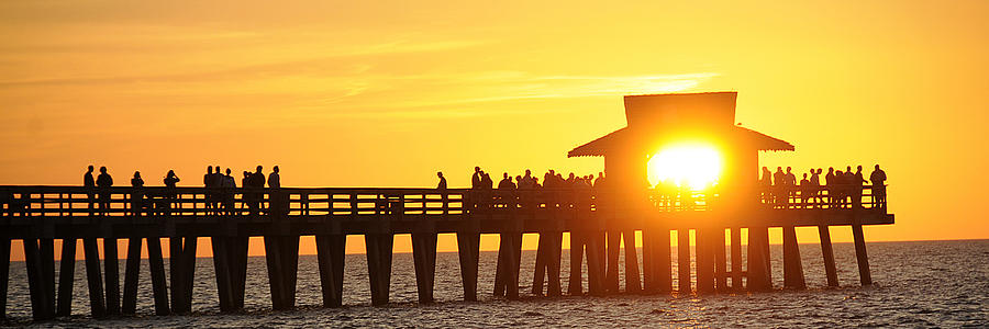 Naples Pier Sunset Photograph by Keith Lovejoy