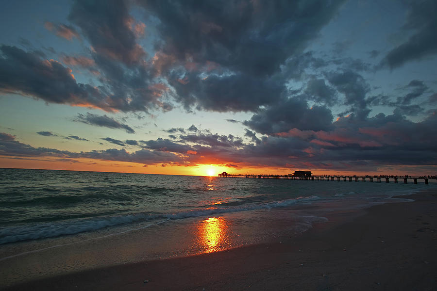 Naples Pier Sunset  Photograph by Nick  Shirghio