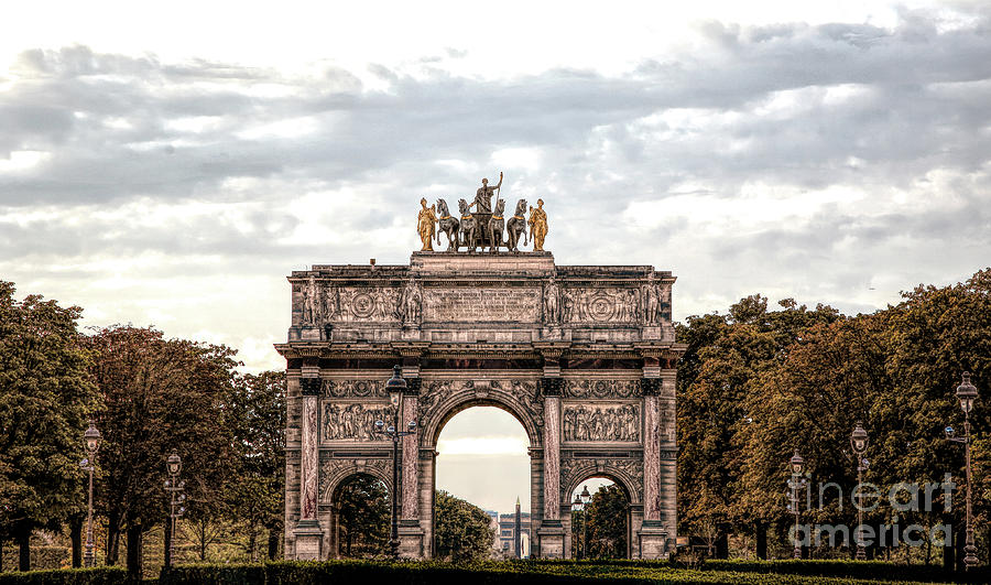 Napoleon Arc de Triomphe de Carrousel Paris HDR Photograph by Chuck Kuhn