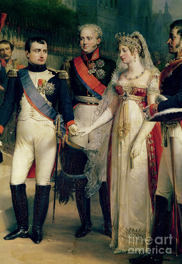 Napoleon Bonaparte Receiving Queen Louisa of Prussia Painting by Nicolas Louis Francois Gosse