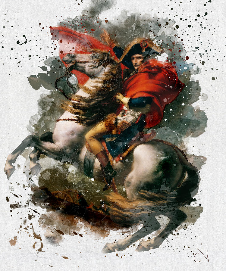 Napoleon Bonaparte Watercolor Digital Art by Carlos V
