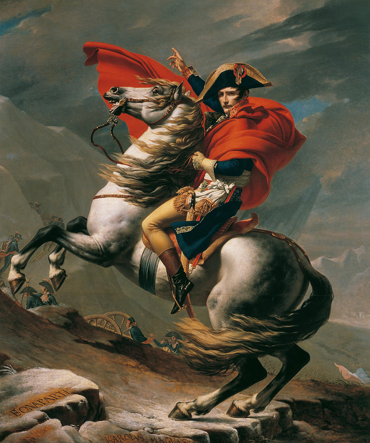 Napoleon Crossing the Alps, 1801 Painting by Jacques-Louis David