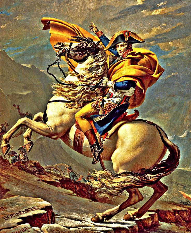 Napoleon Crossing The Alps Painting By MJ Arts Collection Fine Art   Napoleon Crossing The Alps Mj Arts Collection 