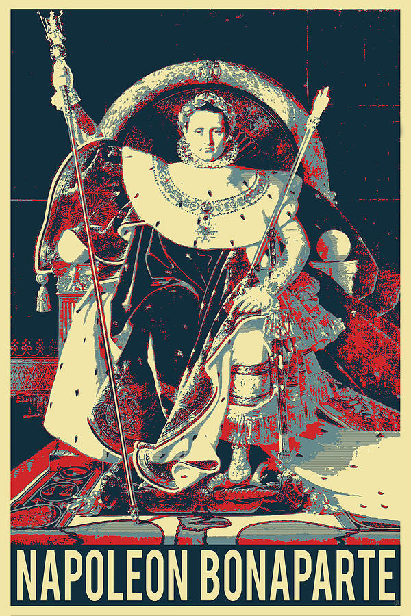Napoleon I on his Imperial Throne - Revisited Digital Art by Serge Averbukh