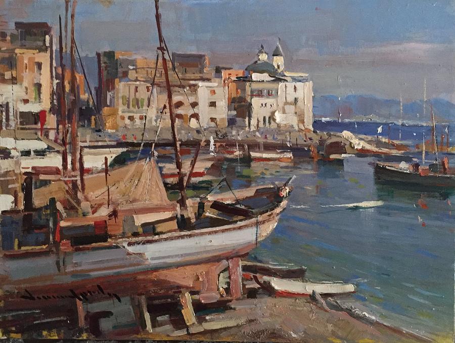 Napoli - Marina Painting by Vincenzo Aprile