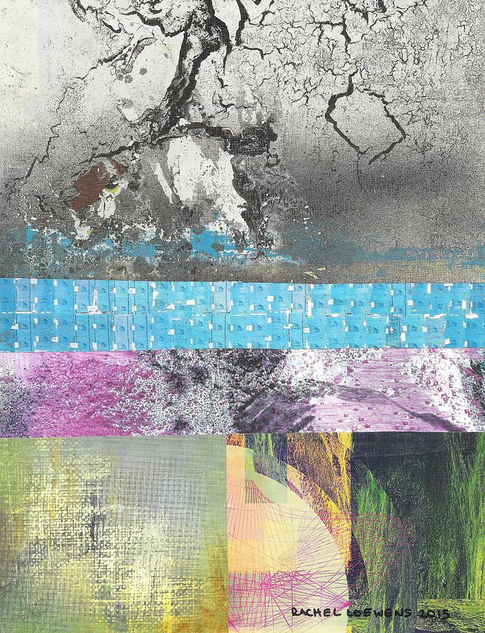 Abstract Mixed Media - Naptime Collage 09 by Rachel Loewens