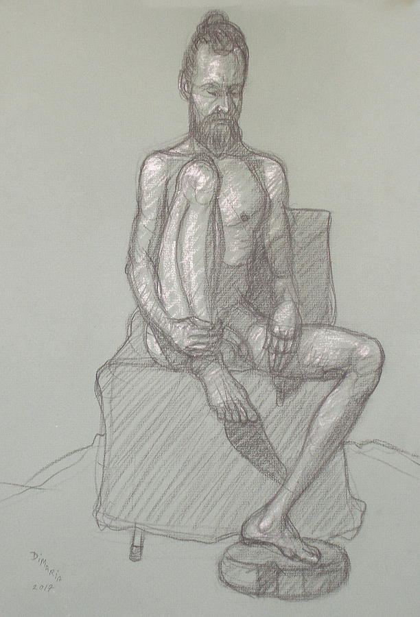 Narayan Seated 1 Drawing by Donelli  DiMaria