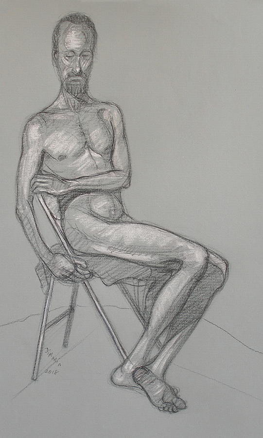 Narayan Seated 3 Drawing by Donelli  DiMaria