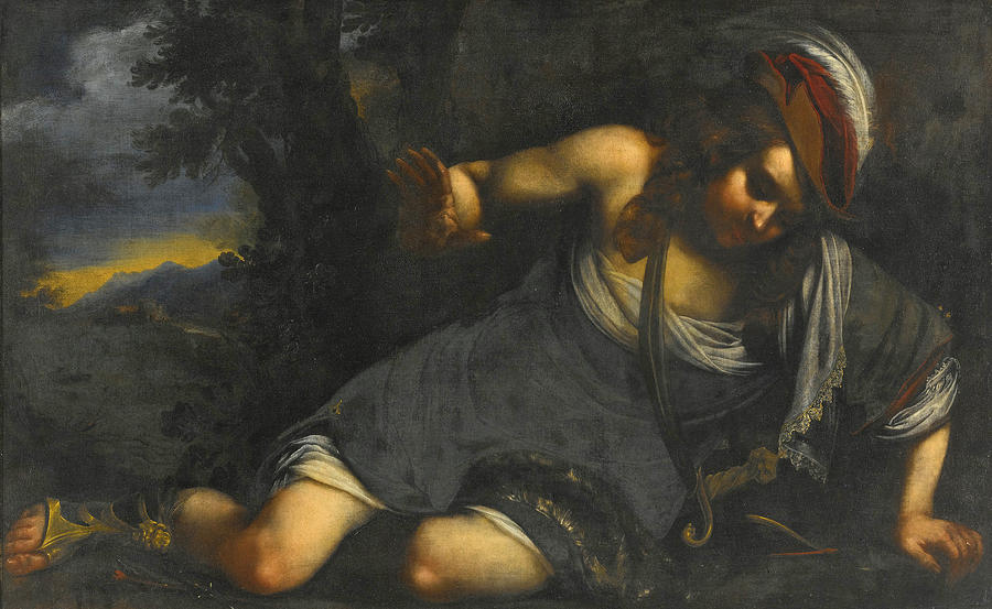 Narcissus Painting by Attributed to Francesco Furini