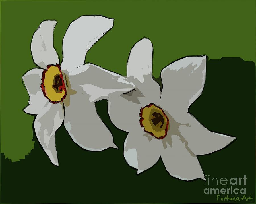Narcissus Flower Digital Art by Dragica Micki Fortuna