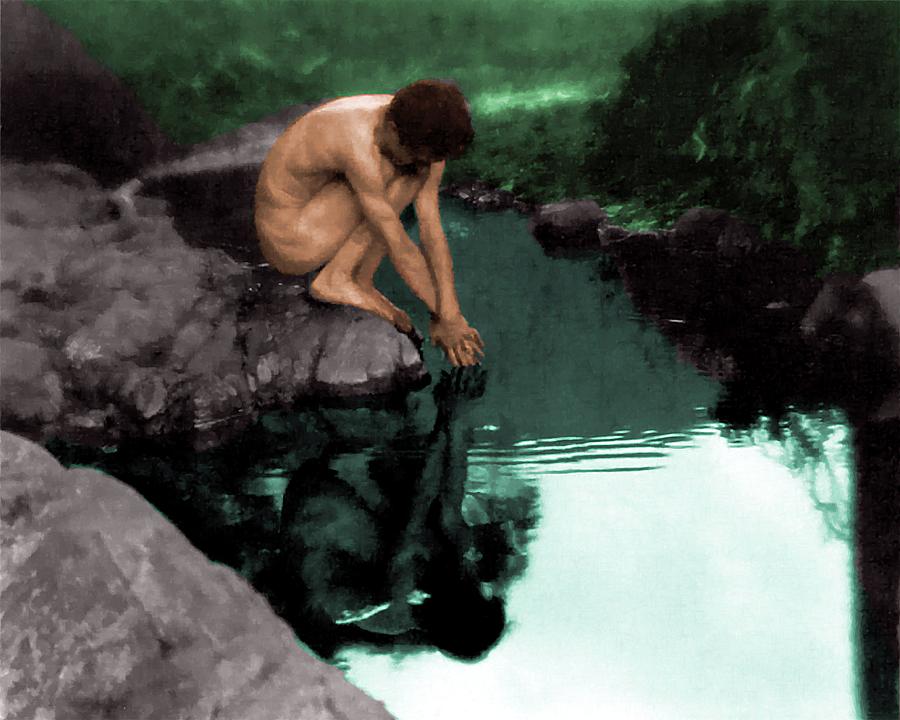 Narcissus Painting by Troy Caperton