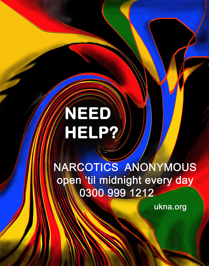 Abstract Digital Art - Narcotics Anonymous Poster by Ian  MacDonald