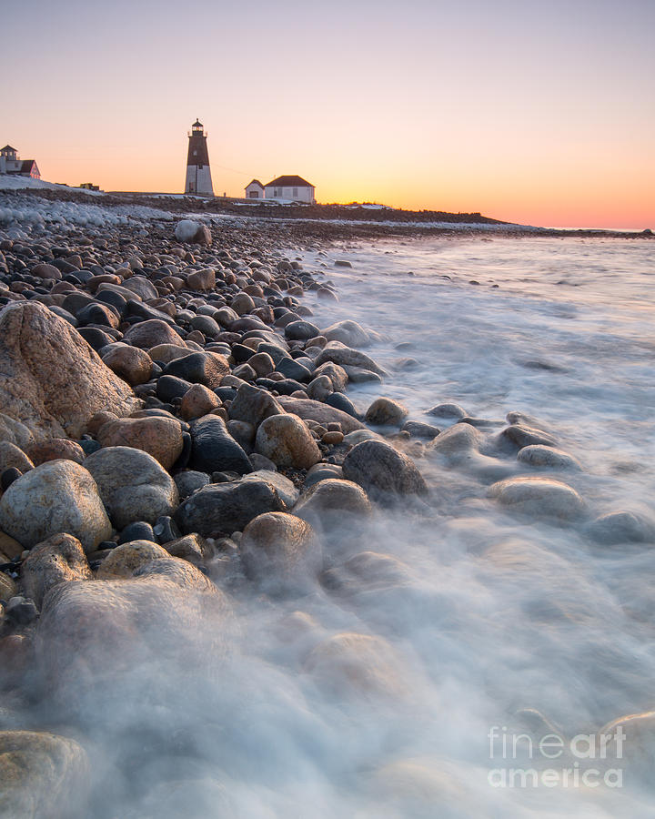 Narragansett Shores II - Beach and Lighthouse in New England Photograph by JG Coleman
