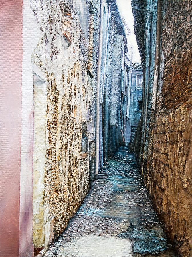 Narrow Alley Painting by Michelangelo Rossi