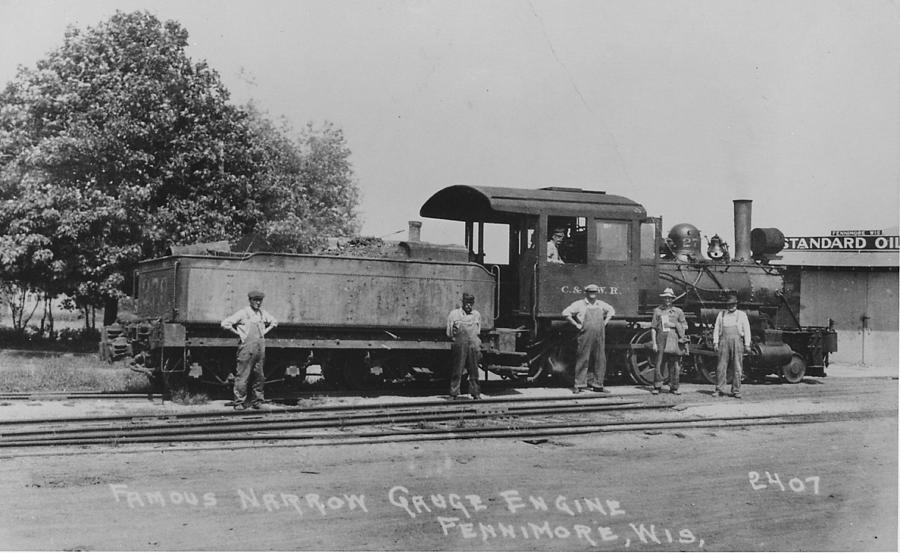 Narrow Gauge Engine in Wisconsin Photograph by Chicago and North Western Historical Society