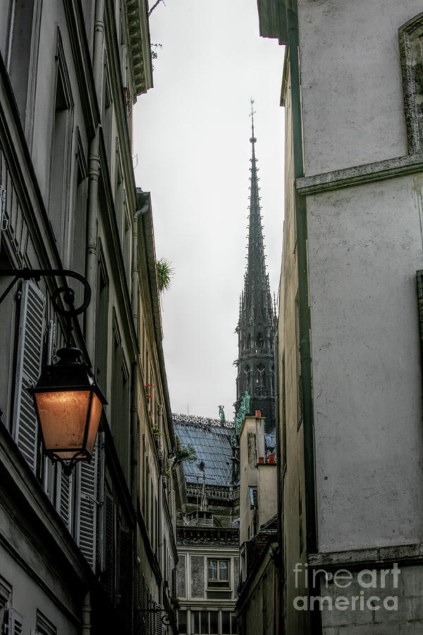 Narrow Paris Street Church  Photograph by Chuck Kuhn