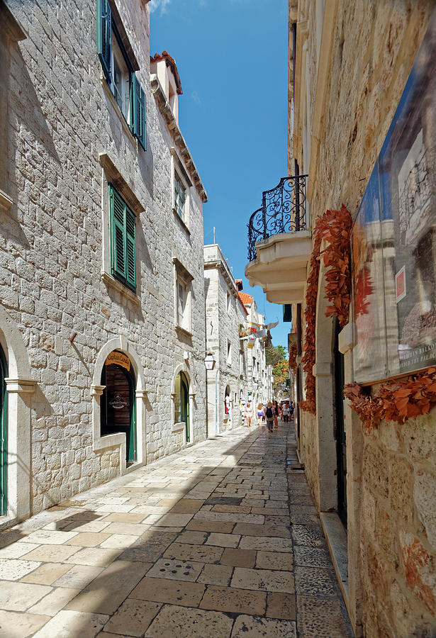 Narrow Pedestrian Street Dubrovnik Photograph by Sally Weigand