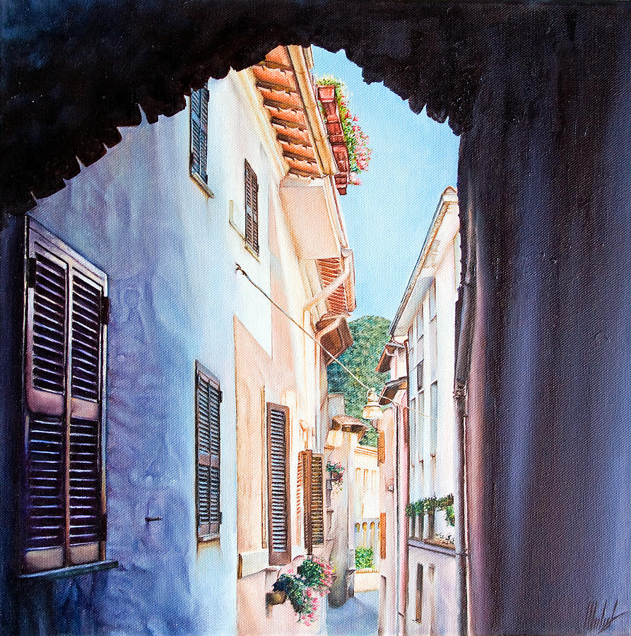 Narrow Road Painting by Michelangelo Rossi