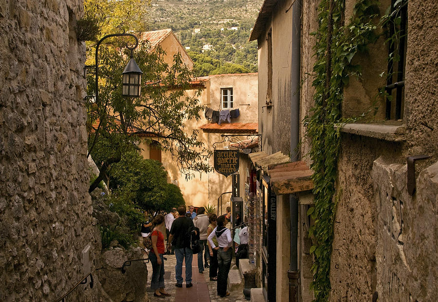 Narrow Steet in Eze Photograph by Steven Sparks