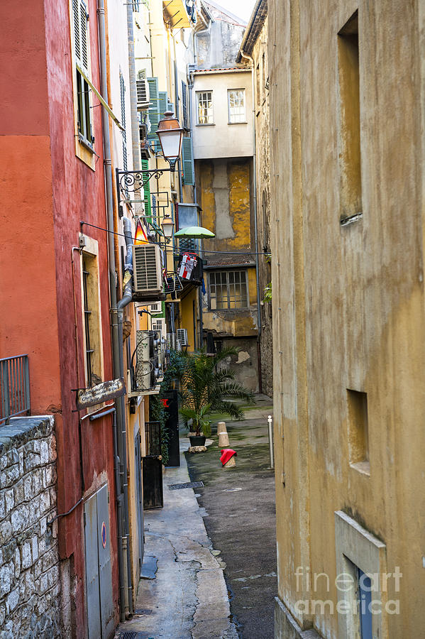 Holiday Photograph - Narrow street in Old Nice by Elena Elisseeva