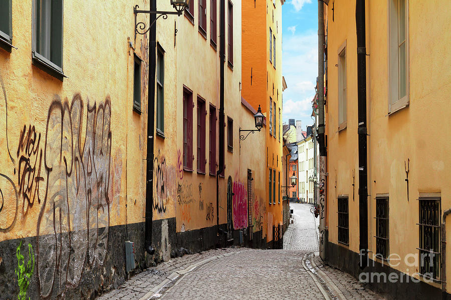 Narrow street in Stockholm Photograph by Anastasy Yarmolovich