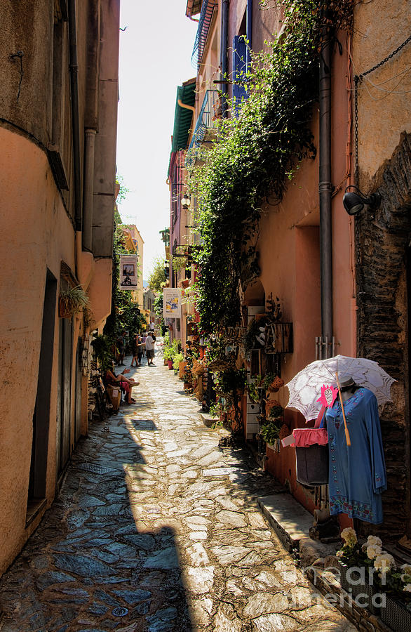 Narrow Streets of Collioure France V Photograph by Chuck Kuhn
