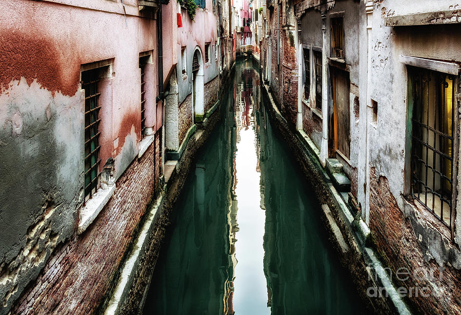 Narrow Venice Canal Photograph by M G Whittingham