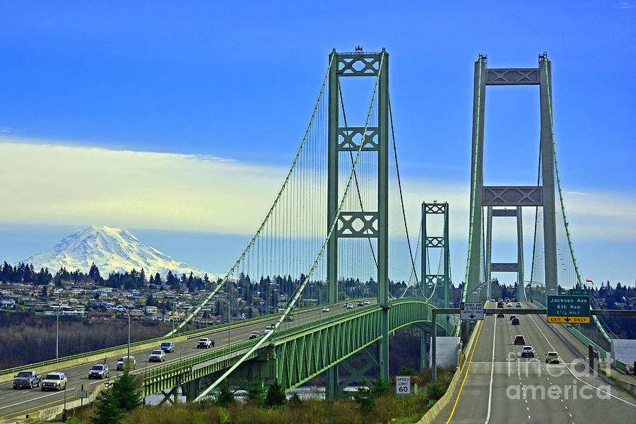 Narrows Bridge in Tacoma Photograph by Jack Moskovita - Fine Art America