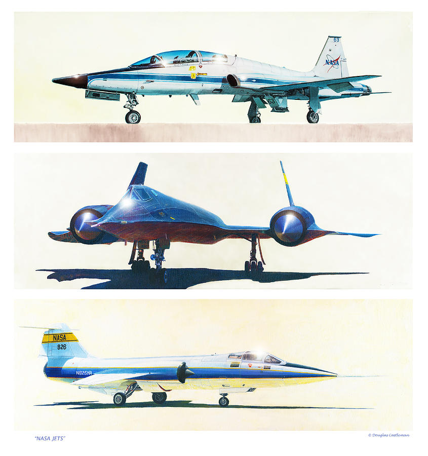 Nasa Jets Painting by Douglas Castleman