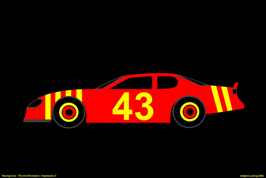 Nascar Digital Art - Nascar by Asbjorn Lonvig Nascar Digital Art - Nascar by Asbjorn Lonvig
