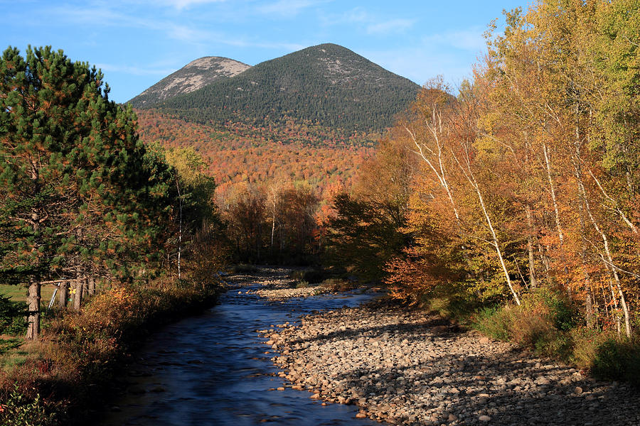 Nash Stream and Percy Peaks with Autumn Colors Photograph by Brett Pelletier