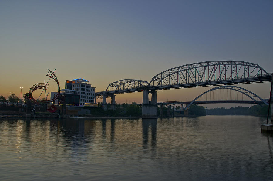 Nashville Bridges Photograph by Brian Kamprath
