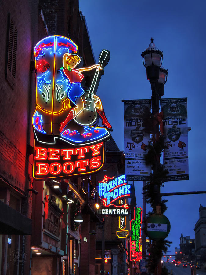 Nashville - Broadway 002 Photograph by Lance Vaughn