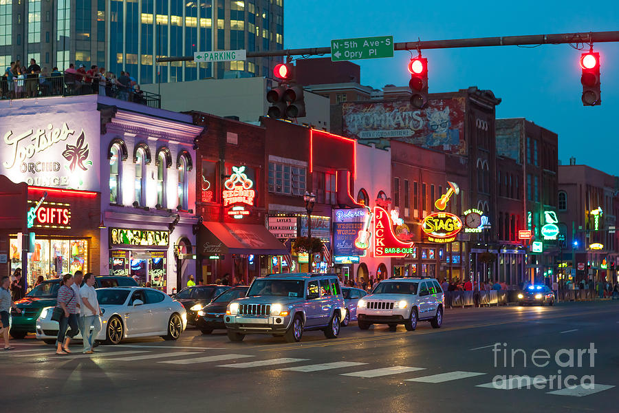 Nashville Honky-Tonk District I Photograph by Clarence Holmes