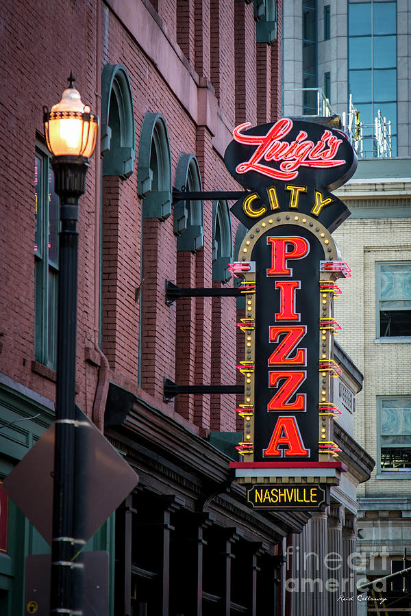 Nashville Luigis City Pizza Signage Art Photograph by Reid Callaway