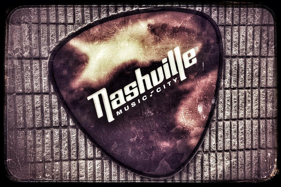 Nashville Music City - Guitar Pick Photograph by Debra Martz