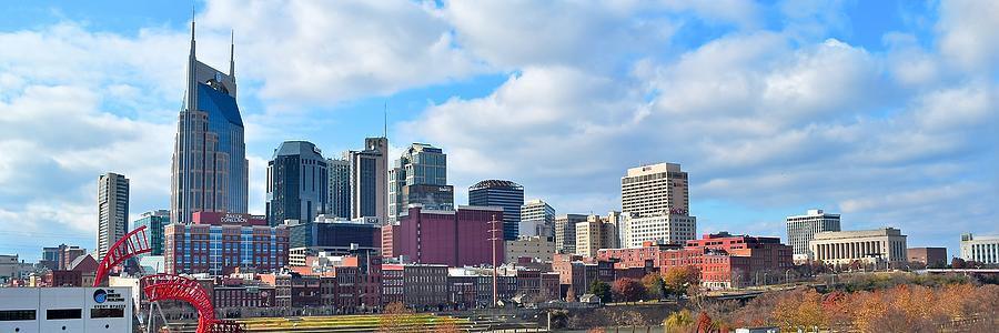 Batman Movie Photograph - Nashville Panorama View by Frozen in Time Fine Art Photography