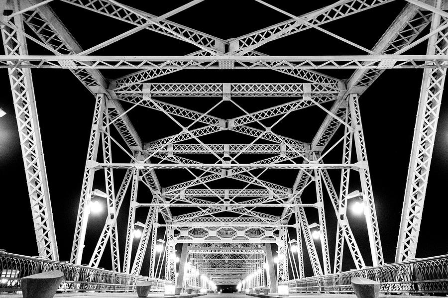 Nashville pedestrian bridge at night by Tom Blizzard Nashville pedestrian bridge at night by Tom Blizzard
