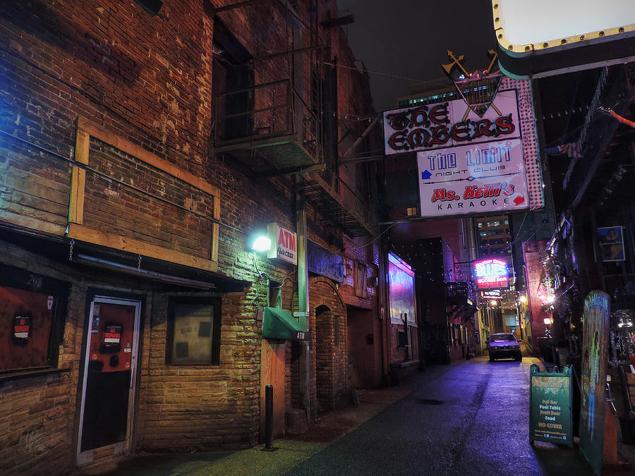 Nashville - Printers Alley 001 Photograph by Lance Vaughn