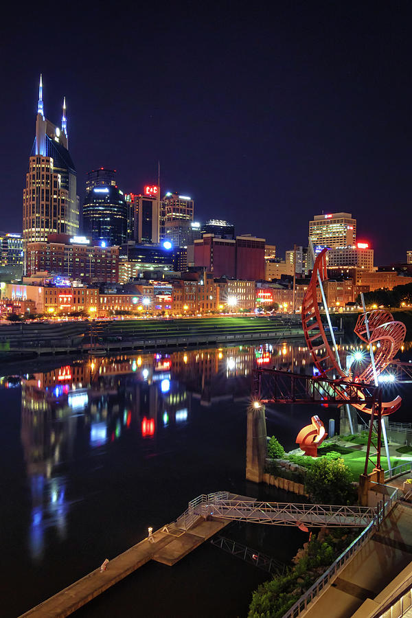 Nashville Reflections and the Ghost Ballet Sculpture Photograph by Kristen Wilkinson