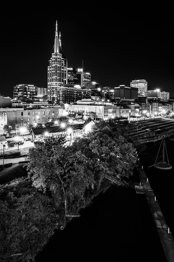Nashville Skyline and the Cumberland River Photograph by Kristen Wilkinson
